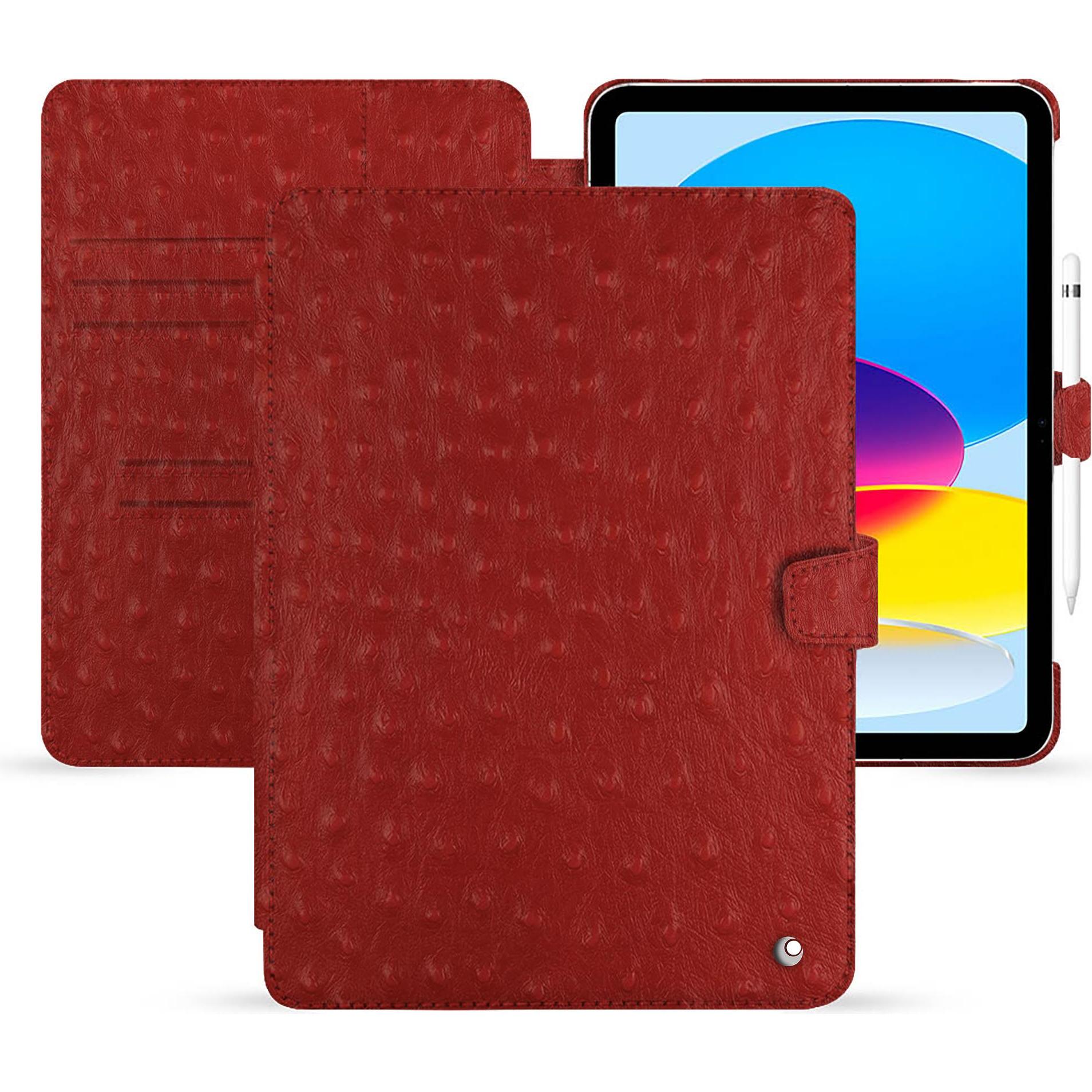 Thumbnail - Noreve Lederschutzhülle Apple iPad (2022) (iPad 2022 (10. Gen)), Tablet Hülle, Rot