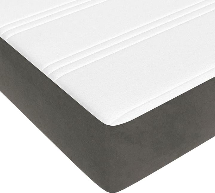 Image du produit vidaXL Taschenfederkernmatratze Dunkelgrau Samt (120 x 220 cm, Noyau de printemps)