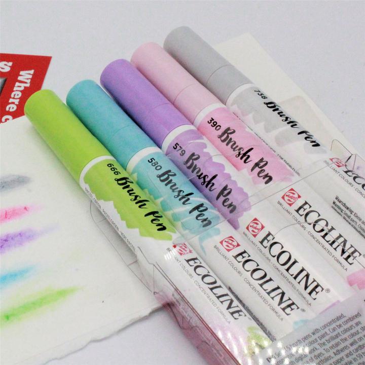 Produktbild Talens Ecoline Brush Pen Pastell (5x)