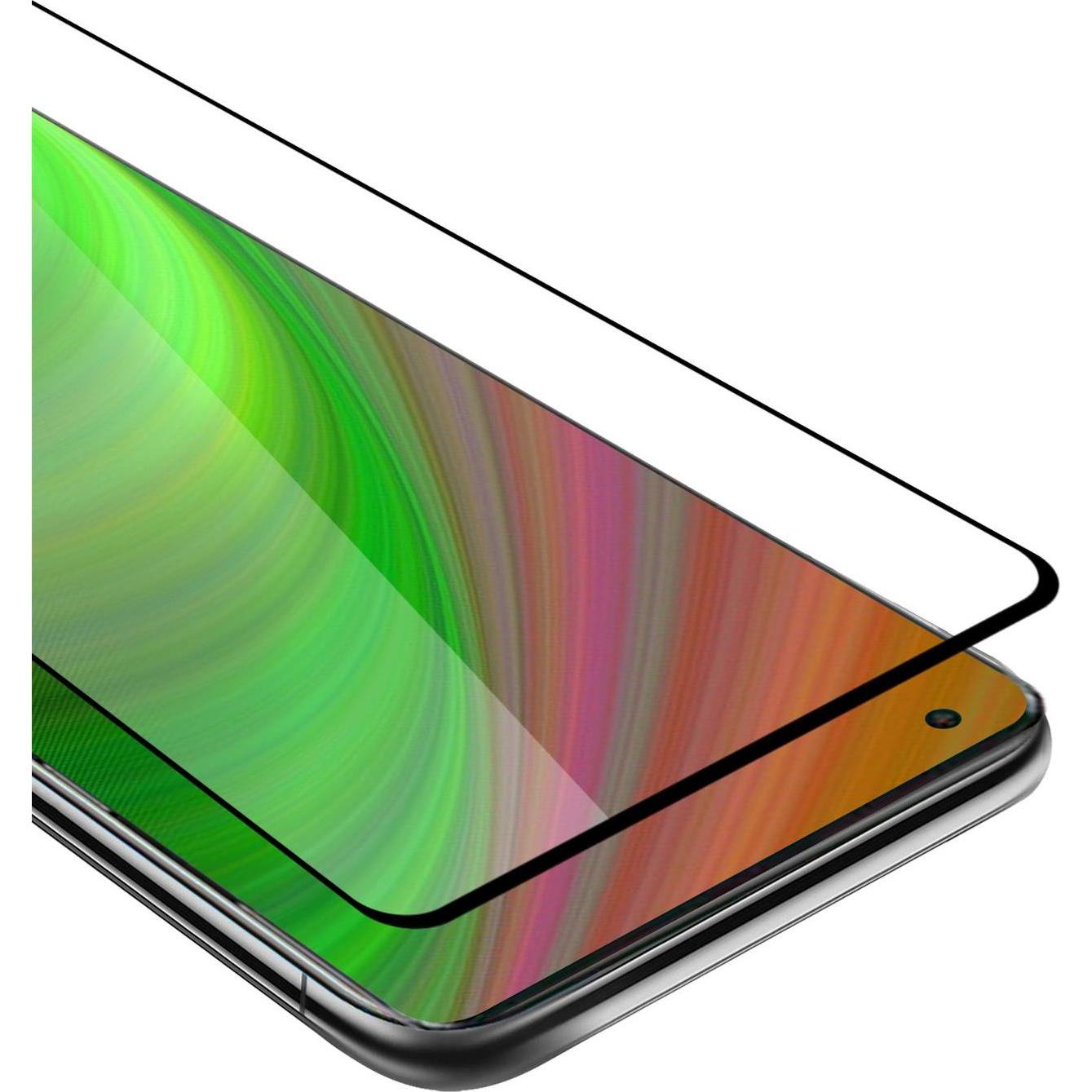 Cadorabo Vollbild Displayschutzglas (1 Stück, Oppo A53s), Smartphone Schutzfolie, Schwarz