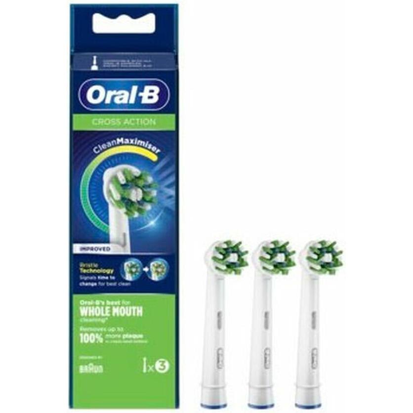Oral-B, Testine per spazzolino, Ricambio Di Cabezal Braun Oral B Cross Action (3x)