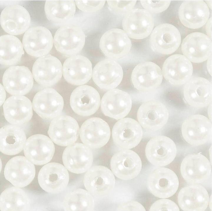 Image du produit Creativ Company Perlen-Set Wachsperlen Weiss, 6 mm, Packungsgrösse: 65