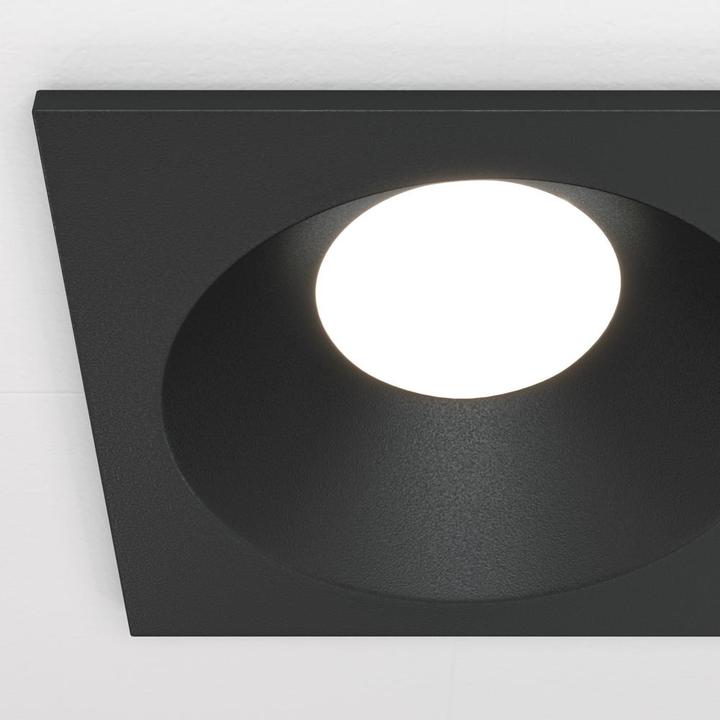 Image du produit Maytoni Zoom Downlight, Luminaire encastré GU10 carré noir IP65 étanche (GU10)