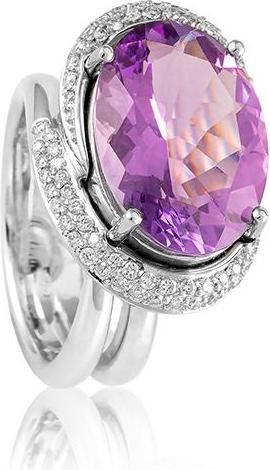 Image du produit Breuning BAGUE - E.AMETHYSTE/Brill. 0,381 Ct. H/si (50, Or 750/18 K)