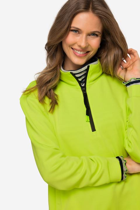 Actual product image Laurasøn Sweatshirt, Troyerkragen, Langarm, Seitenschlitze (M)