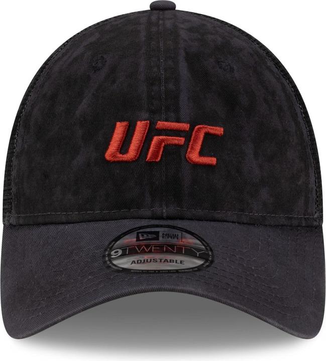 Actual product image New Era 9Twenty Trucker Cap - UFC MMA oil washed charcoal