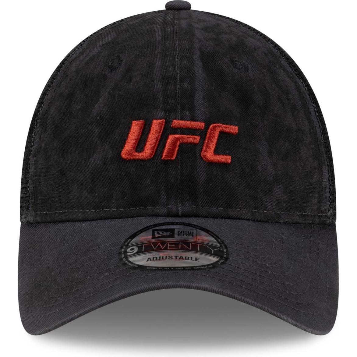 Thumbnail - New Era, Cap, 9Twenty Trucker Cap - UFC MMA oil washed charcoal