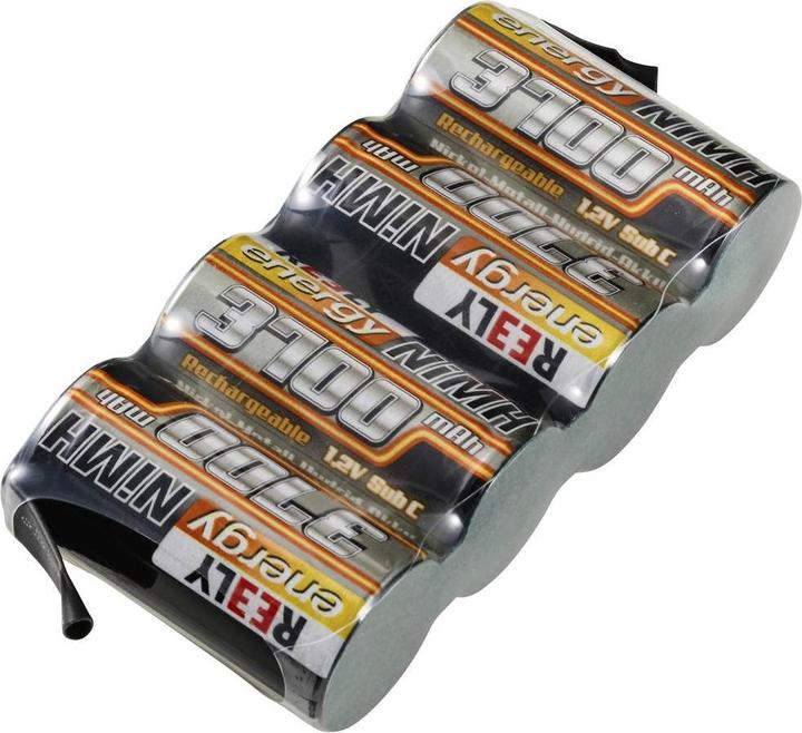 Reely Modellbau-Akkupack (NiMh) 4.8 V 3700 mAh Zellen-Zahl: 4 Sub-C Side-by-Sid (4.80 V, 3700 mAh)