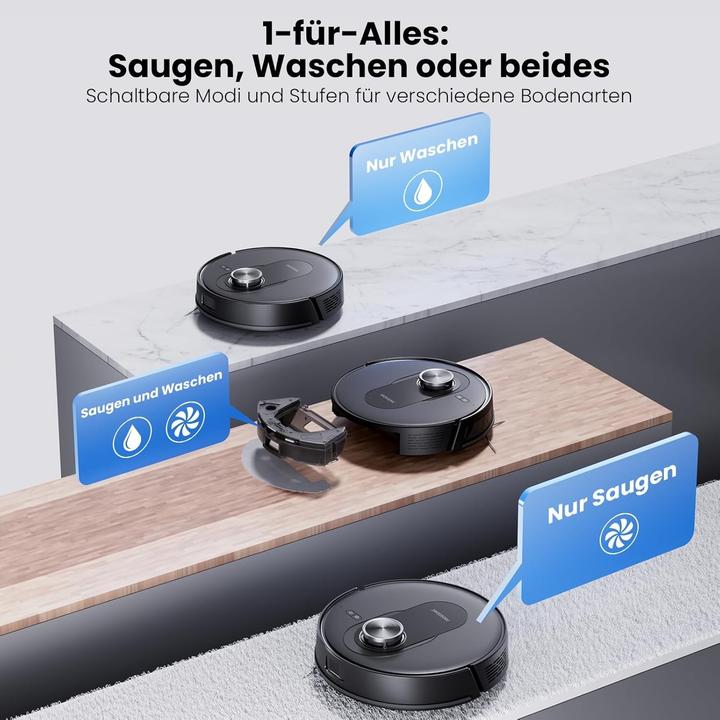 Produktbild Proscenic Aspirapolvere Robot (6000 Pa, Wischtuch)