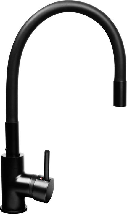 Actual product image Maidsinks Black sink set with flexi faucet - BALI 62x44 1B1D black+ Flessi (44 cm, 62 cm)