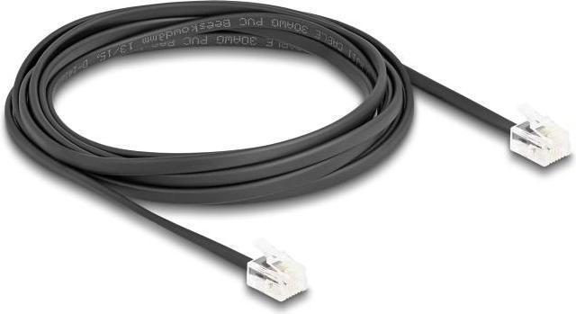 Produktbild Delock Telefonkabel RJ11 Stecker zu RJ11 Stecker schwarz 3 m