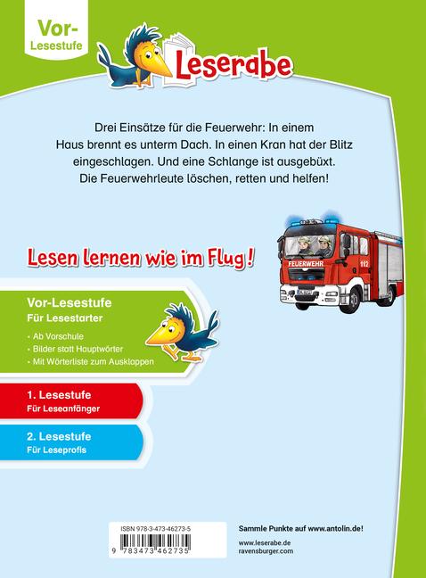 Productafbeelding Ravensburger Leserabe - Vor-Lesestufe: Feuerwehrgeschichten (Duits, Katja Reider, 2023)