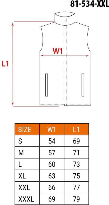 Nährwerte und Zutaten Neo Daunenweste PREMIUM Grösse XXL (XXL)