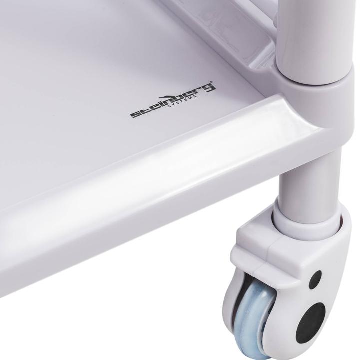 Produktbild Steinberg Laborwagen Aufbewahrungswagen Labor Rollwagen 2 Ablagen 1 Fach 20 kg