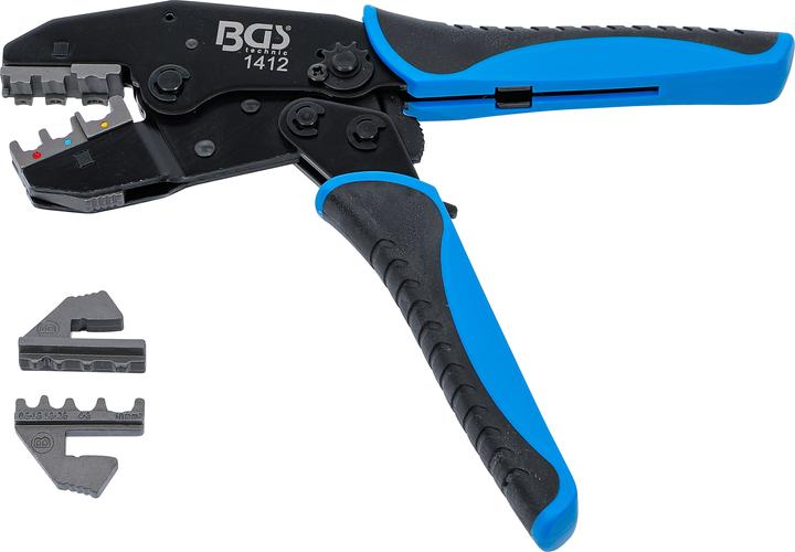 Produktbild BGS Crimpzange mit Ratschenfunktion auswechselbare Pressprofileinsätze