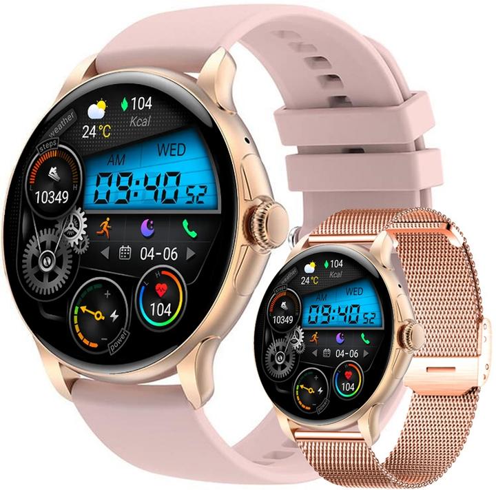 Produktbild Damen-Smartwatch RNCF35 ROSÉGOLD Armband + Armband Rosa (46 mm)