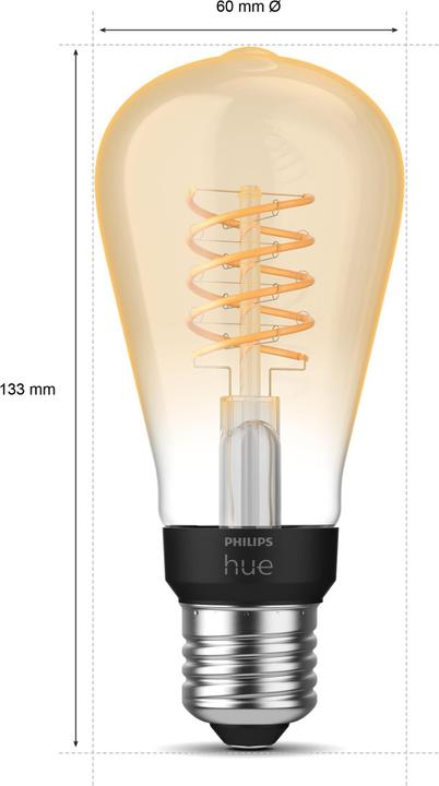 Actual product image Philips Hue White BT (E27, 7 W, 550 lm, 1 x, G)