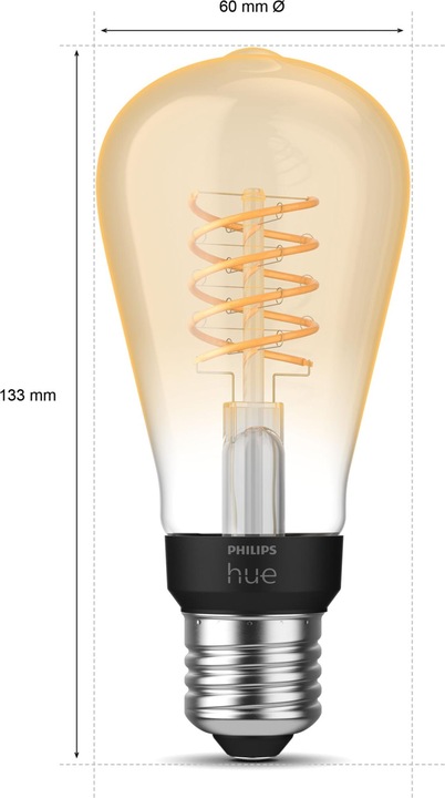 Immagine prodotto Philips Hue Tonalità Bianco BT (E27, 7 W, 550 lm, 1 x, G)