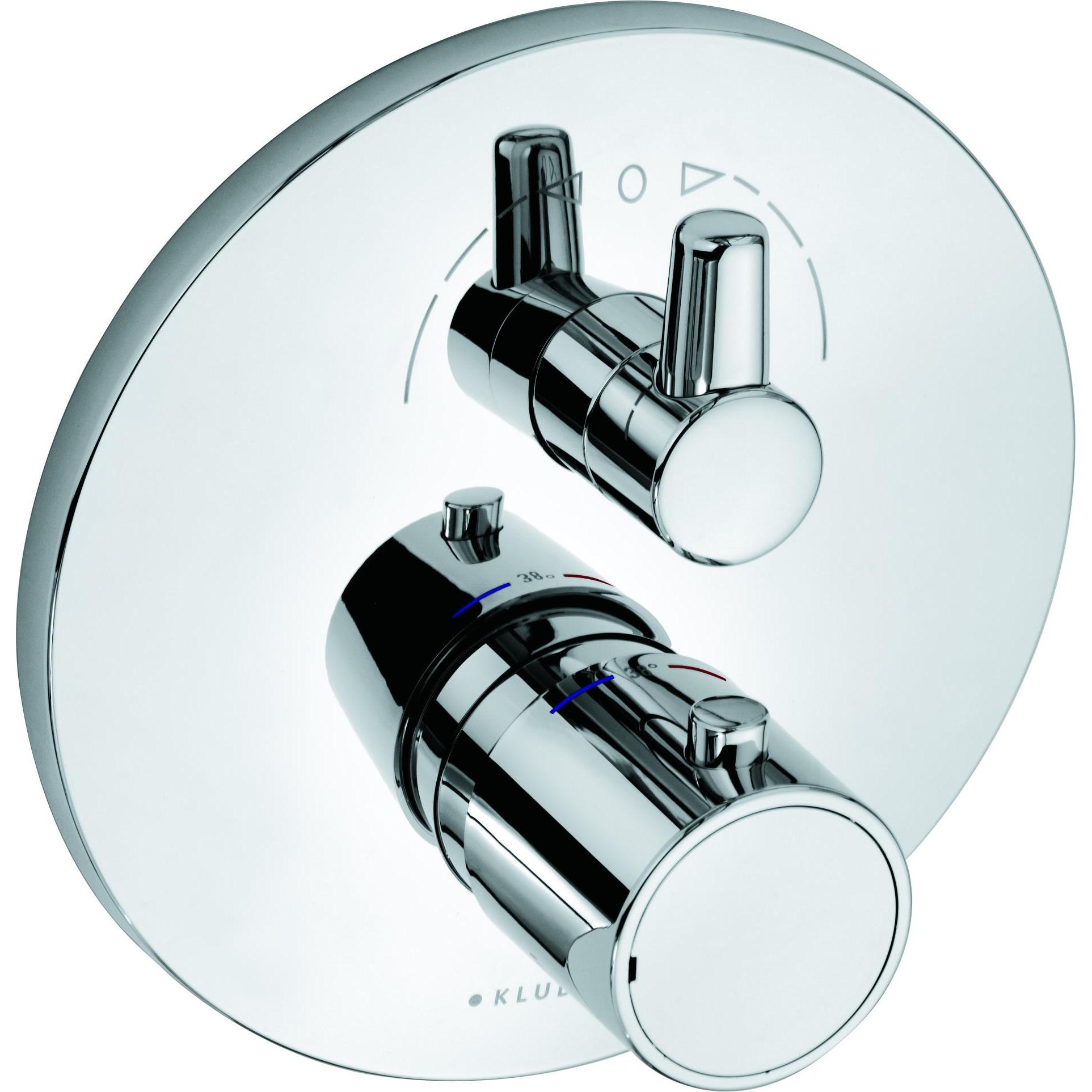 Kludi, Rubinetteria per bagno, ZENTA SL Mitigeur thermostatique encastré pour bain et douche, pour 2 consommateurs, blocage de