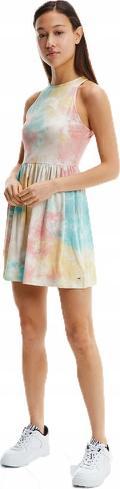 Tommy Hilfiger Tjw Femme Multi Tie Dye Skakter Robe (XS)