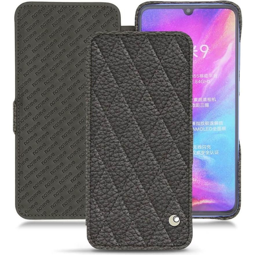 Noreve Lederschutzhülle horizontal (Xiaomi Mi 9), Smartphone Hülle, Grau