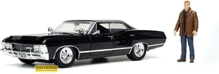Image du produit Jada Supernatural 1/24 Hollywood Rides 1967 Chevrolet Impala Sport Sedan avec Dean Winchester figurine