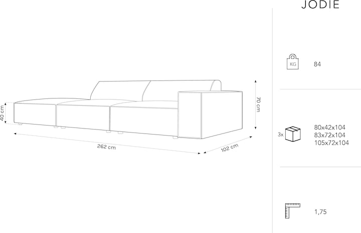Actual product image Micadoni Jodie (4-seater, 2 person sofa, 3-seater)