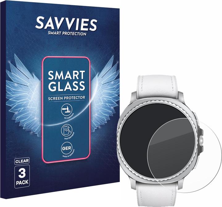 Produktbild Savvies Panzer Schutzglas für Samsung Galaxy Watch 8 Classic (46 mm) Schutzfolie Displayschutz Display
