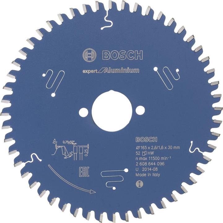 Produktbild Bosch Professional Zubehör Kreissägeblatt Expert for Aluminium, 165 x 30 x 2,6 mm, 52