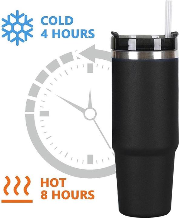 Produktbild ASMI Edelstahl Vakuum Thermobecher, Kaffeebecher, Auto-Tumbler-Becher, 900ml (0.89 l)