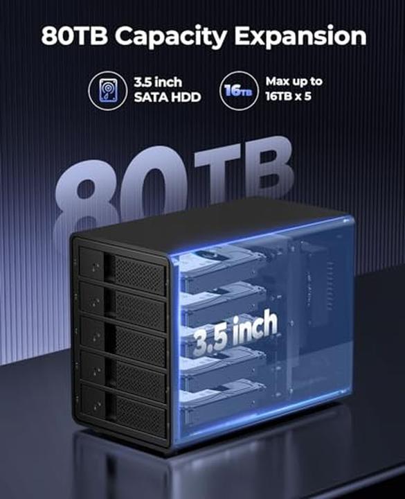 Produktbild Orico Festplatten Dockingstation, Externe USB 3.0 zu SATA Dualschacht Festplatten-Dockingstation für (3.5")