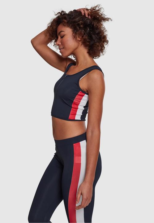 Actual product image Urban Classics Ladies Side Stripe Cropped Zip Top (XS)