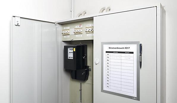 Produktbild Durable DURAFRAME® MAGNETIC NOTE A4, für dir. Beschr., magn., VE 5 Stk, Rahmen silber