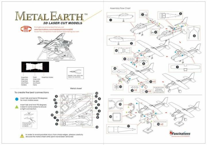 Produktbild Metal Earth Cessna 172 Skyhawk