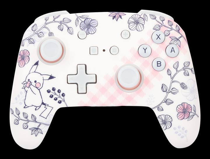 Actual product image PowerA Enhanced Wireless Controller Pikachu Garden (Switch OLED, Switch Lite, Switch)