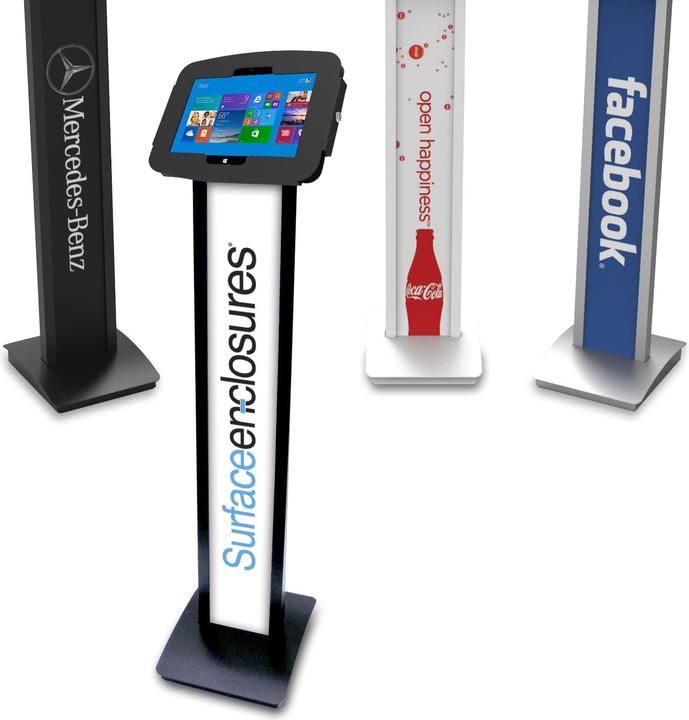 Produktbild Compulocks BrandMe Surface Pro 7 Galaxy TabPro S Floor Stand Kiosk Black