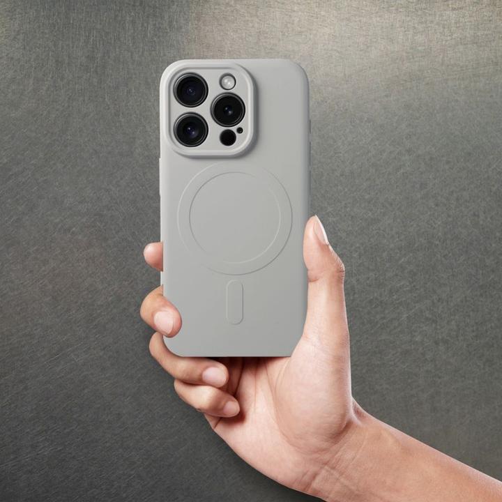 Actual product image OEM Back panel cover SILICONE MAG COVER case compatible with MagSafe for IPHONE 16 Pro titanium (Apple iPhone 16 Pro)