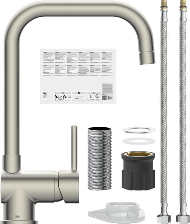 Image du produit Eisl Robinet de cuisine FUTURA Robinet d'évier en acier inoxydable pivotant NI182GANI