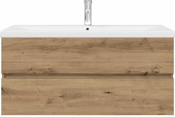 Produktbild vidaXL Waschbeckenunterschrank mit Einbaubecken und Wasserhahn Bad Waschtisch