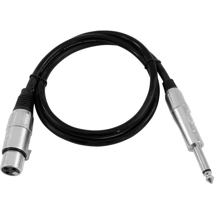 Thumbnail - Omnitronic Adapterkabel XLR(F)/Klinke mono 0,9m sw (0.90 m, XLR), Audio Kabel