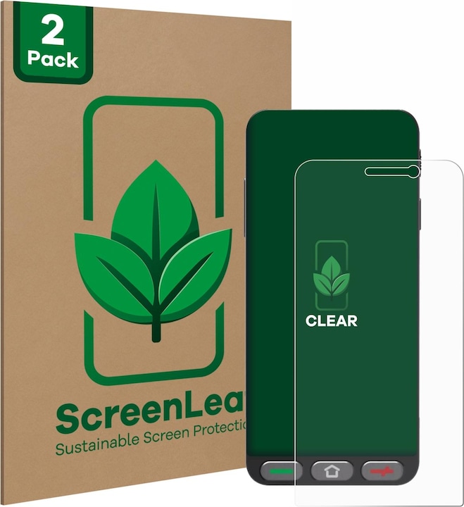 Produktbild ScreenLeaf Schutzfolie nachhaltiger Displayschutz Display Schutz Folie Klar Transparent (2 Stück, Brondi Amico S Nero)