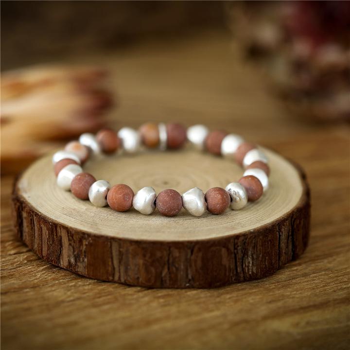 Actual product image Andreani Bracelet with real daisy jasper (19 cm)