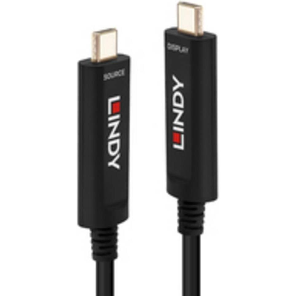 Lindy Fibre Optic Hybrid USB C Video (15 m), USB Kabel