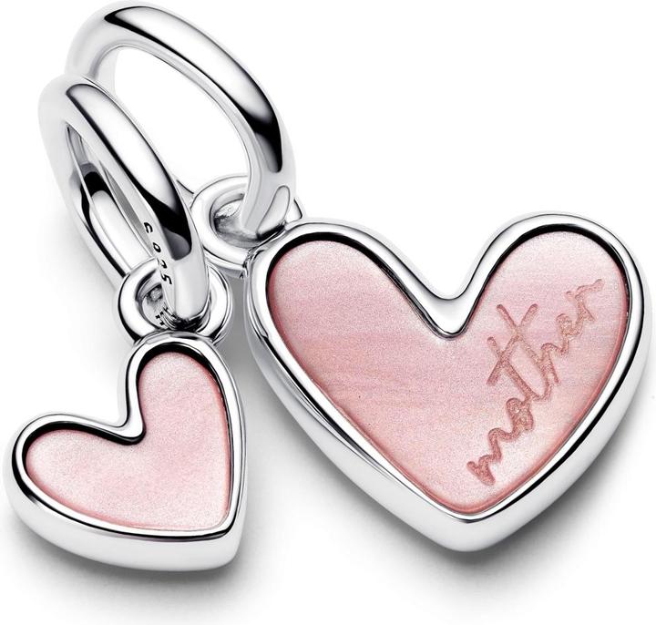 Immagine prodotto Pandora Teilbarer Mutter-Tochter-Anhänger Charm (Argento 925, Bioresina-madreperla artificiale)