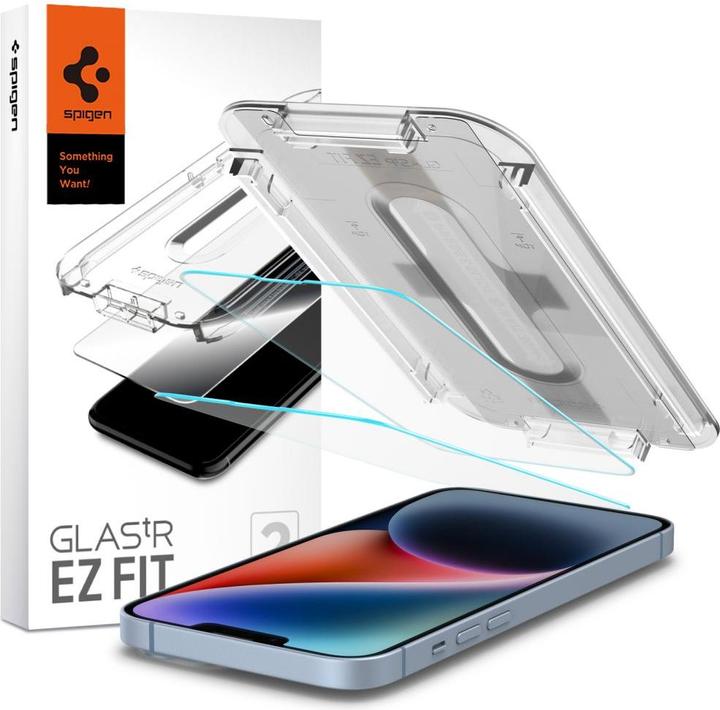 Productafbeelding Spigen Glass.tR EZ Fit (2 Stuk, Apple iPhone 14, Apple iPhone 13, Apple iPhone 13 Pro)