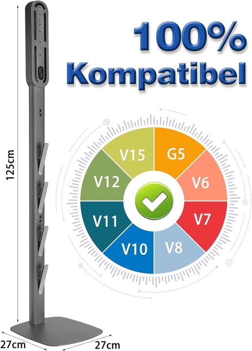 Immagine prodotto Huquter Freistehender Staubsaugerständer mit Zubehörhaken