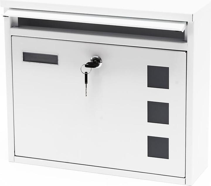 Produktbild Wiltec Briefkasten V12 360x115x320mm Schloss Namensschild Postkasten