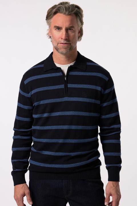 Produktbild Boston Park Strickpullover mit Polokragen, Ringel, Zipper, bis 84/86 (62)