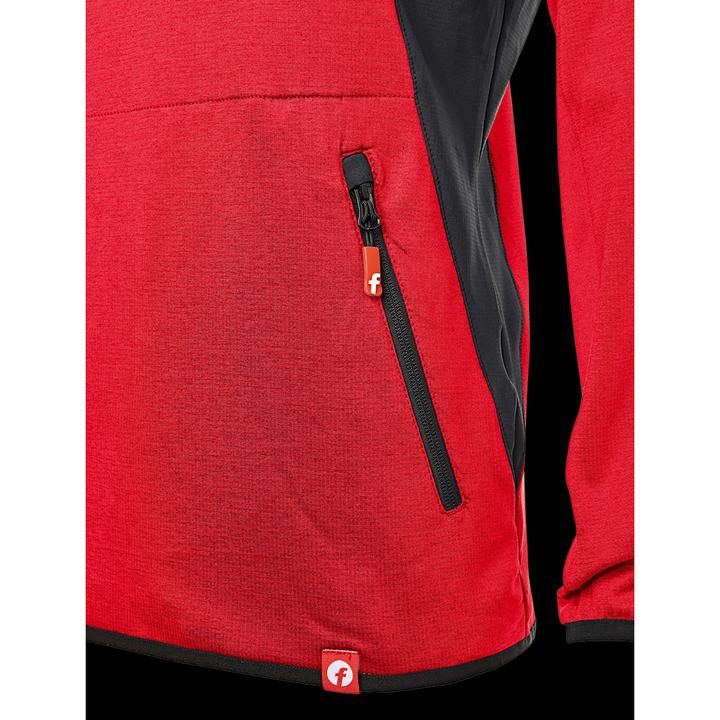 Produktbild Magni Tech-Fleecepullover rot/schwarz meliert Gr. S Fortis Elements (S)