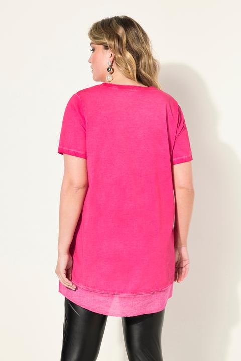 Immagine prodotto Miamoda T-Shirt, cold dyed, verzierter Druck, V-Ausschnitt, Halbarm (44)